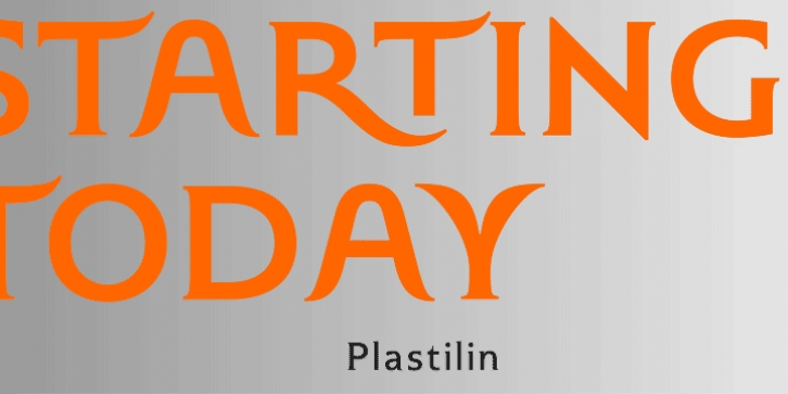 Plastilin font preview