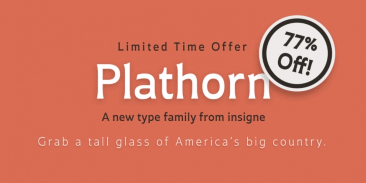 Plathorn font preview