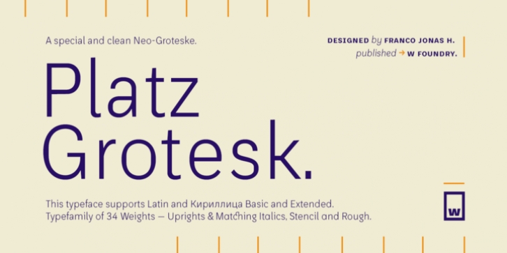 Platz Grotesk font preview