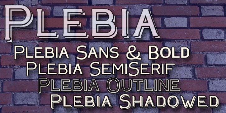 Plebia font preview