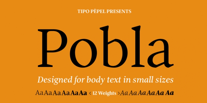 Pobla font preview