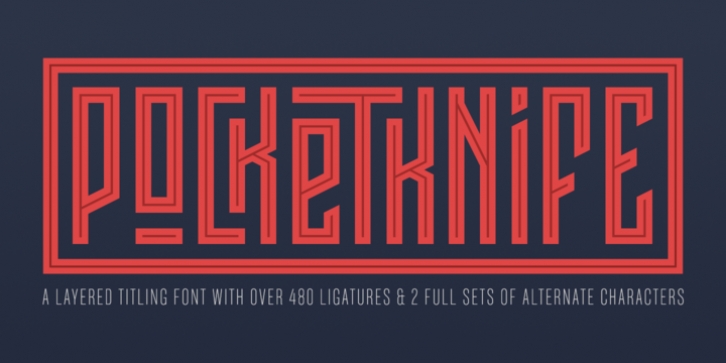 Pocketknife font preview