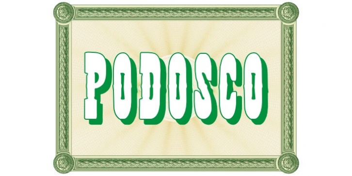 Podosco font preview