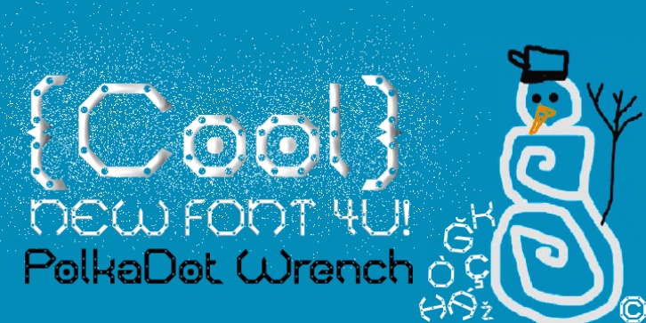 PolkaDot Wrench font preview