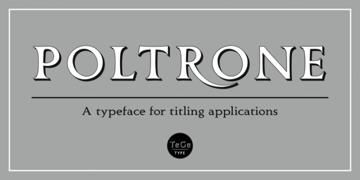 Poltrone font preview