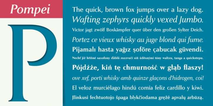 Pompei font preview