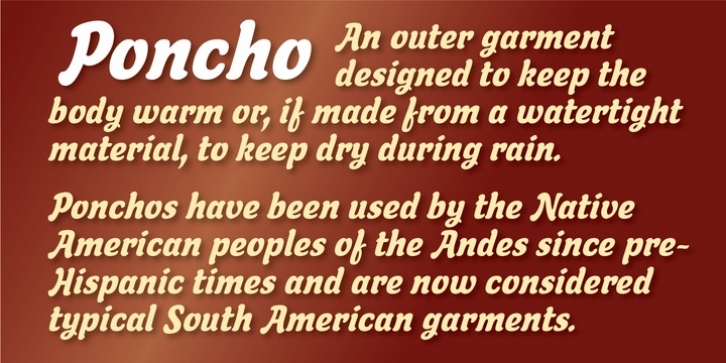 Poncho font preview