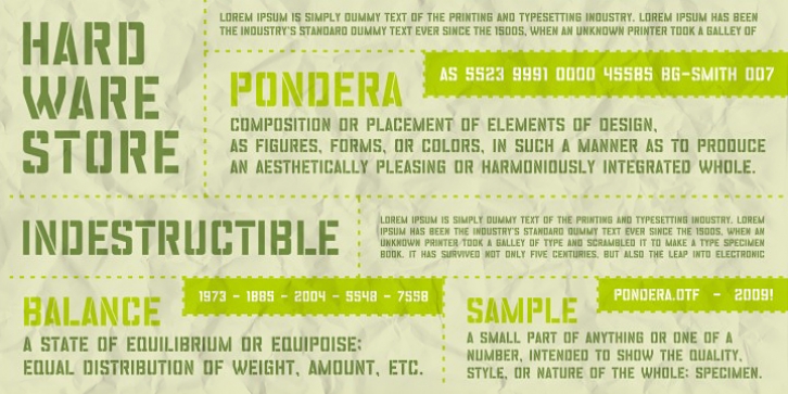 Pondera font preview