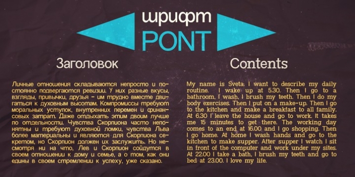 Pont font preview