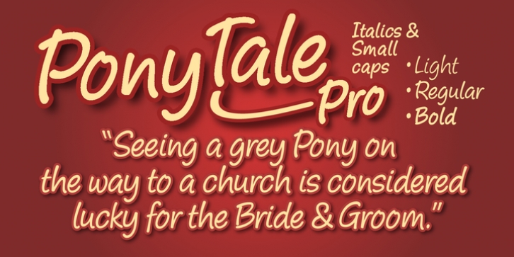 Pony Tale Pro font preview