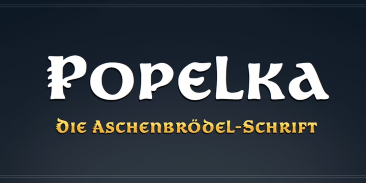 Popelka font preview