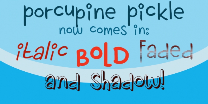 Porcupine Pickle font preview