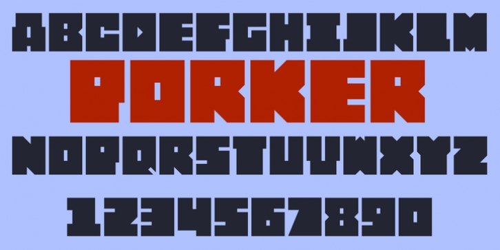 Porker font preview