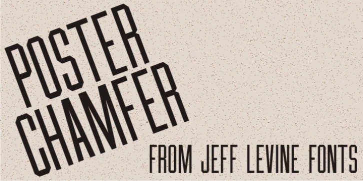 Poster Chamfer JNL font preview