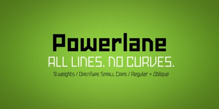 Powerlane font preview