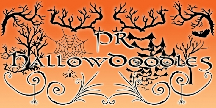 PR Hallow Doodles 01 font preview