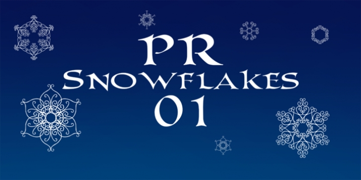 PR Snowflakes 01 font preview