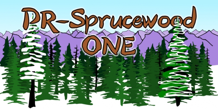 PR Sprucewood 01 font preview
