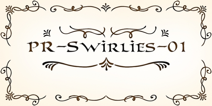 PR Swirlies 01 font preview