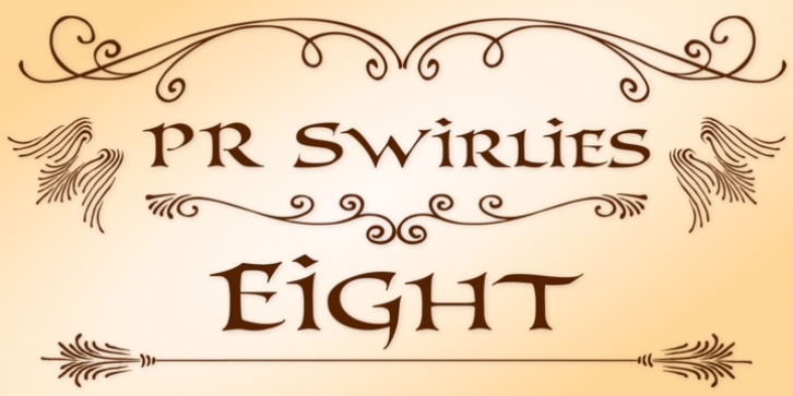 PR Swirlies 08 font preview