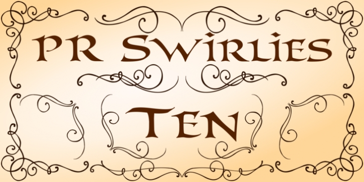 PR Swirlies 10 font preview