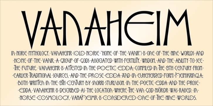 PR-Vanaheim font preview