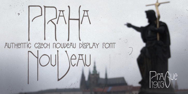 Praha Nouveau font preview