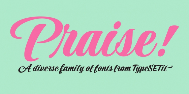 Praise font preview