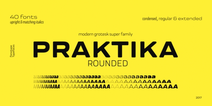 Praktika Rounded font preview