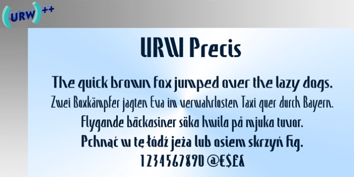 Precis font preview