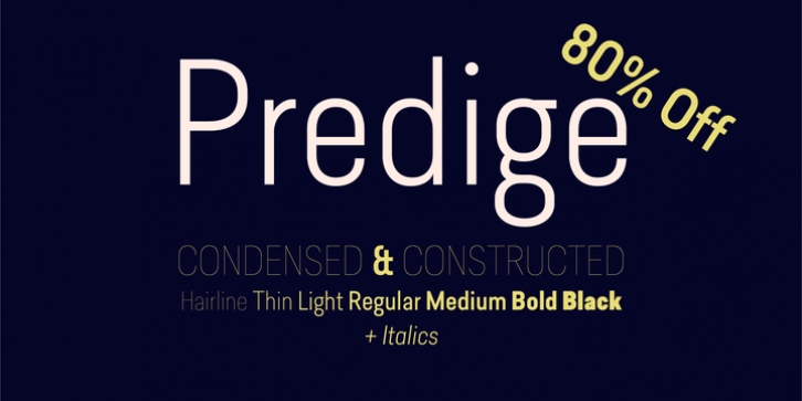 Predige font preview