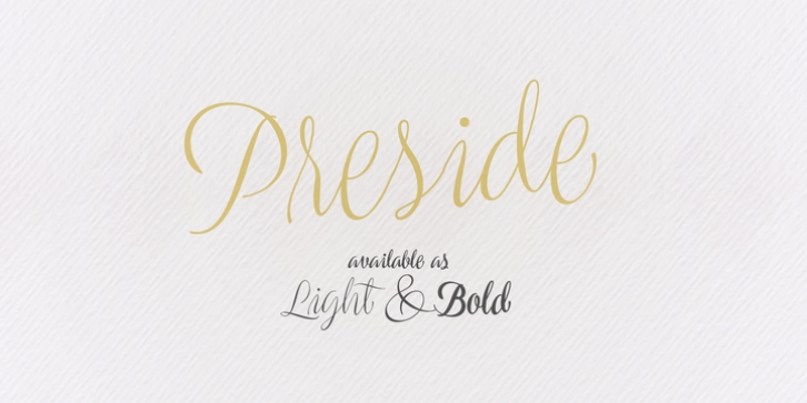 Preside font preview