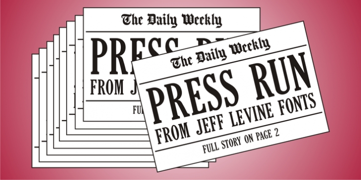 Press Run JNL font preview