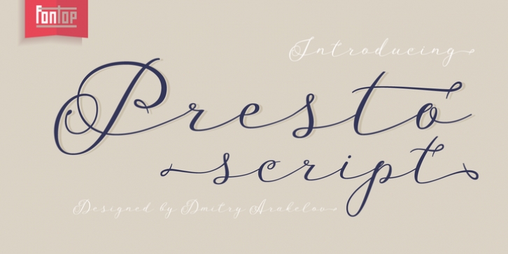 Presto Script font preview