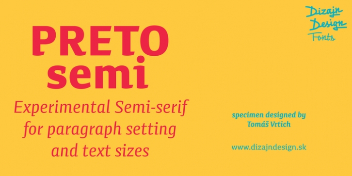 Preto Semi font preview