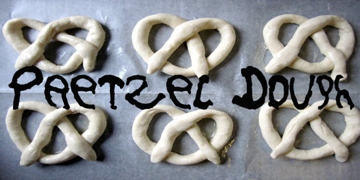 Pretzel Dough font preview