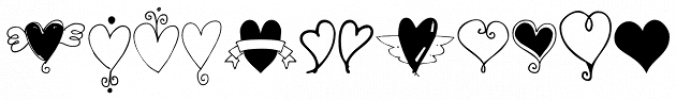 Heart Doodles Font Preview