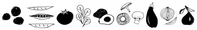 Fruit And Veggie Doodles font download