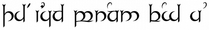 Tolkien Tengwanda Namarie Font Preview
