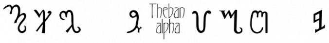 Theban Alphabet Font Preview