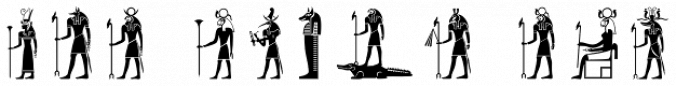 Egyptian Hieroglyphics – Deities font download