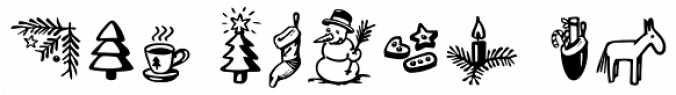 Christmas Dingbats 1 Font Preview