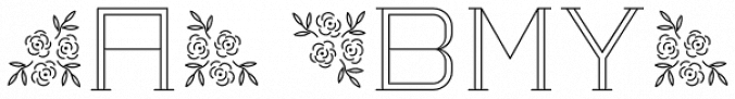 MFC Peony Monogram Font Preview