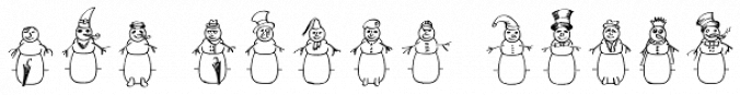 Merry Snowmen Font Preview