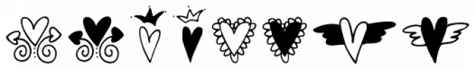 Hearts And Swirls Too Font Preview