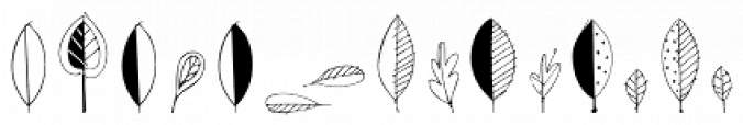 Leaf Doodles Font Preview