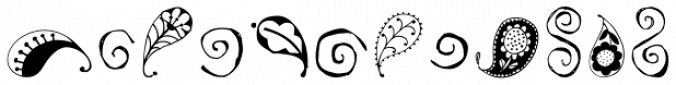 Paisley And Swirl Doodles Font Preview