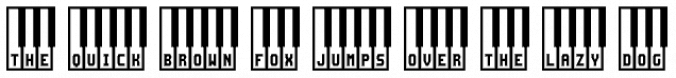 Piano Keys Font Preview