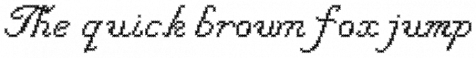 Cross Stitch Cursive Font Preview