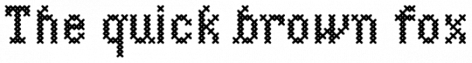 Cross Stitch Simple Font Preview
